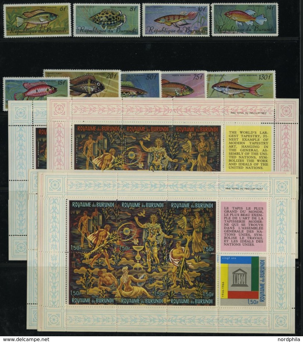 BURUNDI **, 1964-67, Partie Verschiedener Flugpost-Sätze, Pracht, Mi. 228.- - Collections