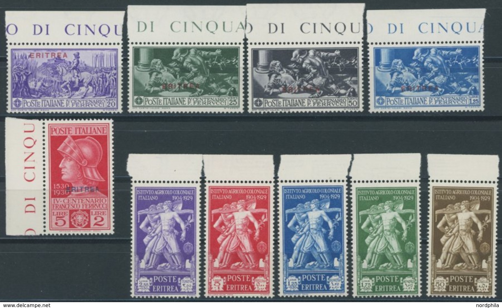 ITALIENISCH-ERITREA 166-70,175-79 **, 1930, Francesco Ferrucci Und Ackerbaugesellschaft, Postfrisch, 2 Prachtsätze - Eritrea