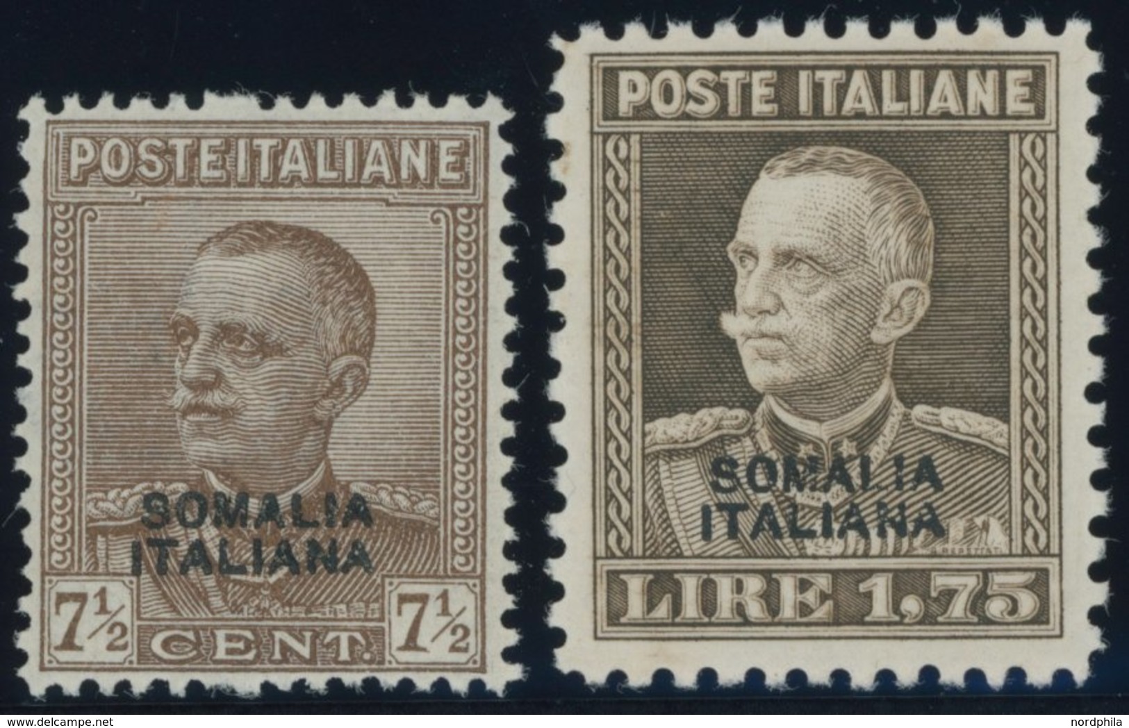 ITALIENISCH-SOMALILAND 120,126 **, 1928, 71/2 C. Und 1.75 L. König Viktor Emanuell III, 2 Postfrische Prachtwerte - Somalië