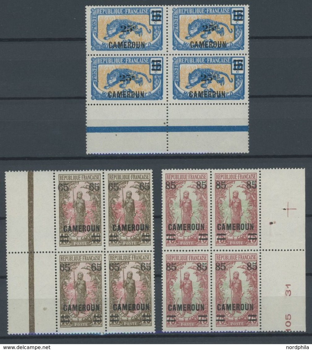 KAMERUN 66-68 VB **, 1925, Freimarken In Viererblocks, Postfrisch, Pracht - Kameroen (1960-...)