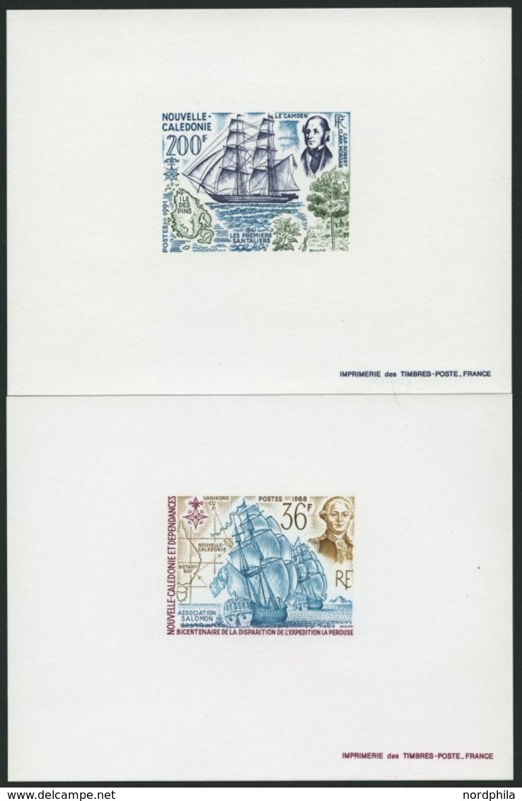 NEUKALEDONIEN 819,914P (*), 1988/91, 36, 200 F. Schiffe, Je Als Epreuves De Luxe, Pracht - Altri & Non Classificati