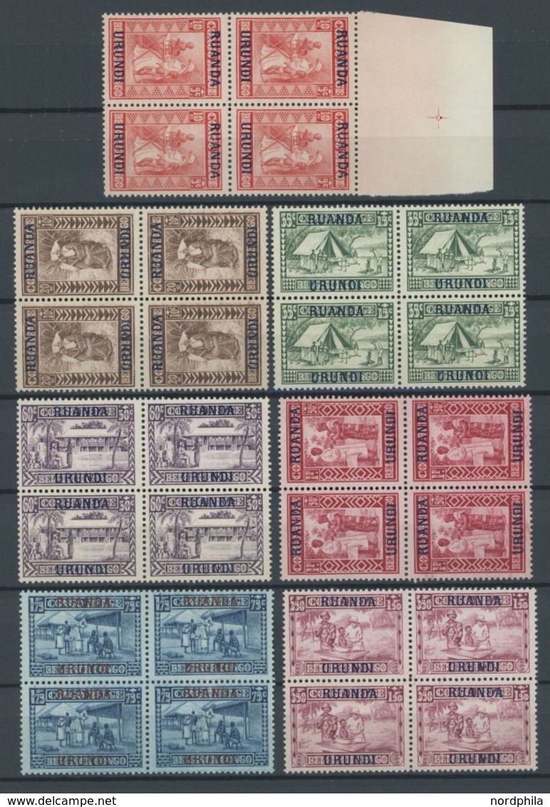 RUANDA-URUNDI 34-42 VB **, 1930, Caritas In Viererblocks, Postfrischer Prachtsatz - Unused Stamps