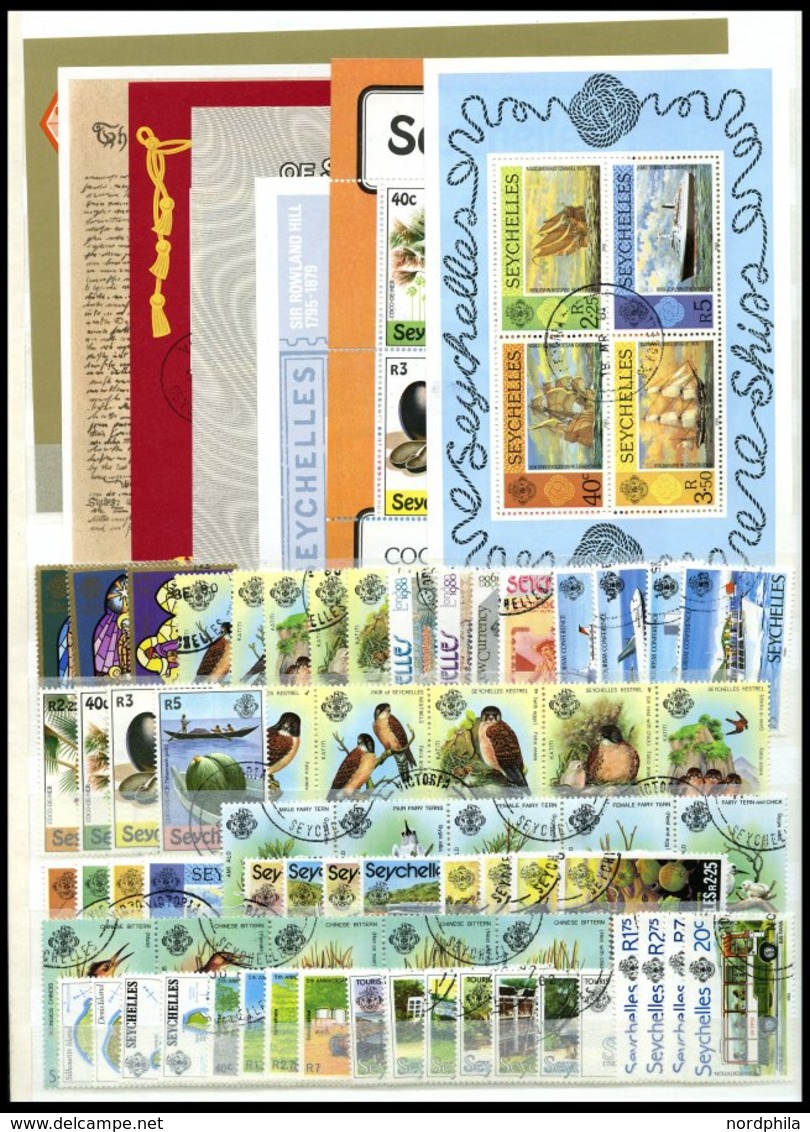 SEYCHELLEN O,Brief , 1978-89, Fast Komplett, 1x Gestempelt Und 1x Auf FDC`s, U.a. Mit Mi.Nr. 366-74, Prachterhaltung - Seychellen (1976-...)