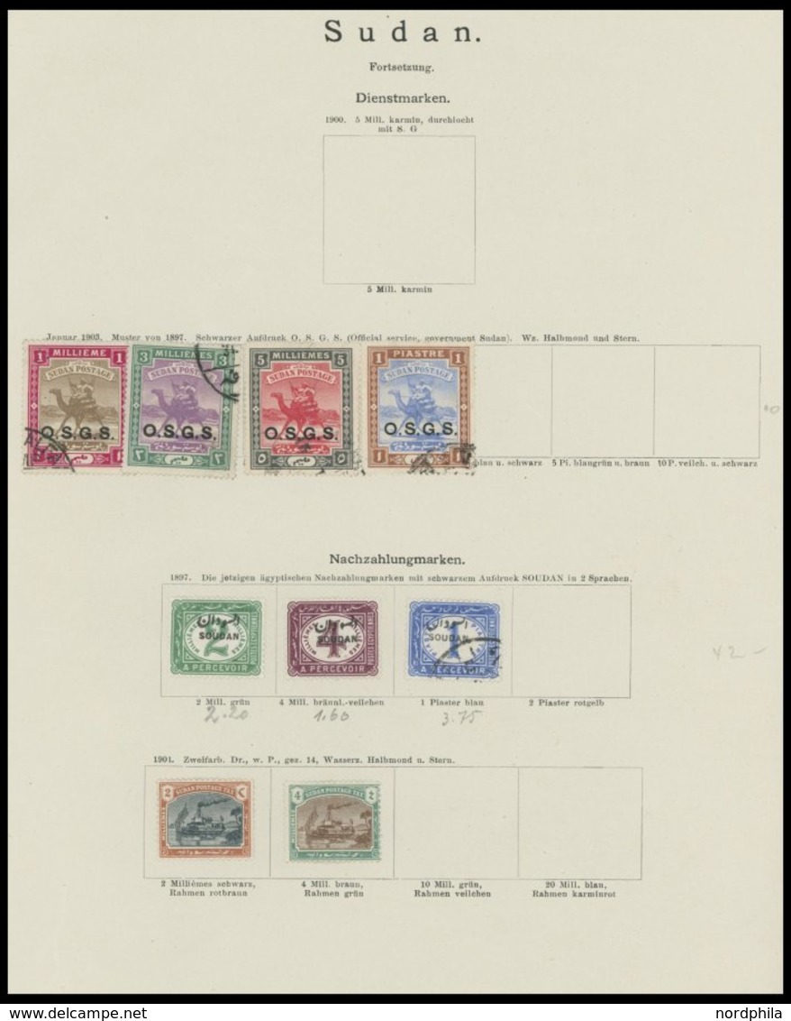 SUDAN *,o , 1897-1902, Kleiner Alter Sammlungsteil, Erhaltung Feinst/Pracht - Soedan (1954-...)