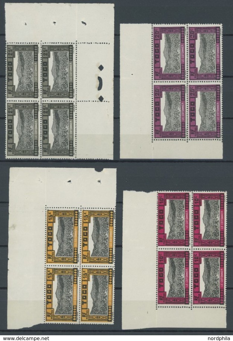 TOGO D 9-19 VB **, Dienstmarken: 1925, Baumwollplantage In Viererblocks, Postfrischer Prachtsatz - Togo (1960-...)