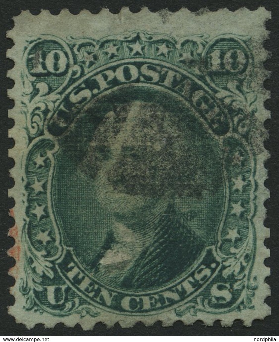 USA 20W O, Scott 96, 1861, 10 C. Washington, Waffeleinpressung Type VI, üblich Gezähnt Pracht, $ 250 - Usati