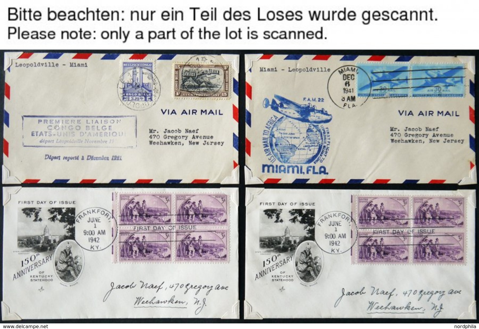 SAMMUNGEN, LOTS 1933-49, Sammlung Von 380 Belegen, Fast Nur FDC`s In 4 Großformatigen Alten Compact Cover Alben, Meist I - Collezioni & Lotti