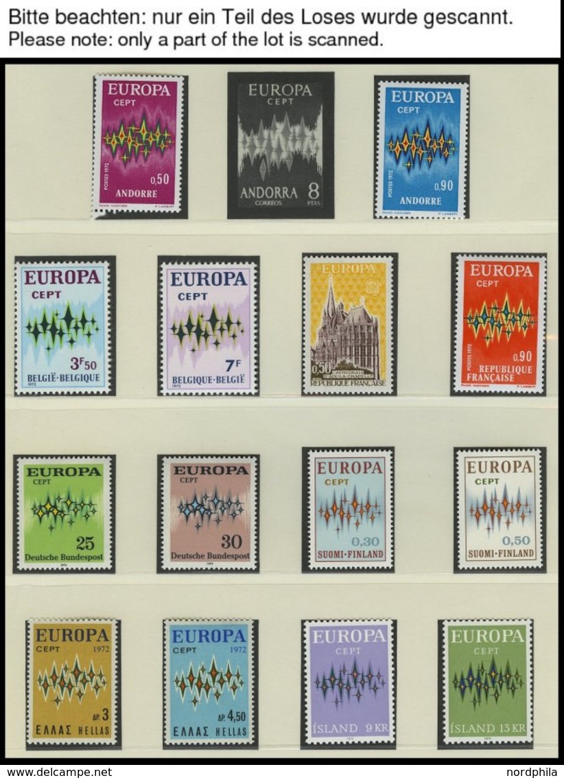 EUROPA UNION **, 1972/3, Sterne Und Posthorn, 2 Komplette Jahrgänge, Ohne Andorra Nr. 71, Fast Nur Prachterhaltung, Mi.  - Collections