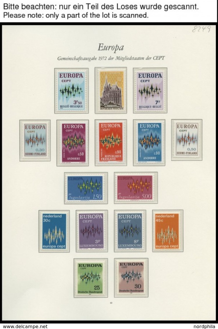 EUROPA UNION **, 1972, Sterne, Kompletter Jahrgang, Pracht, Mi. 198.- - Collections
