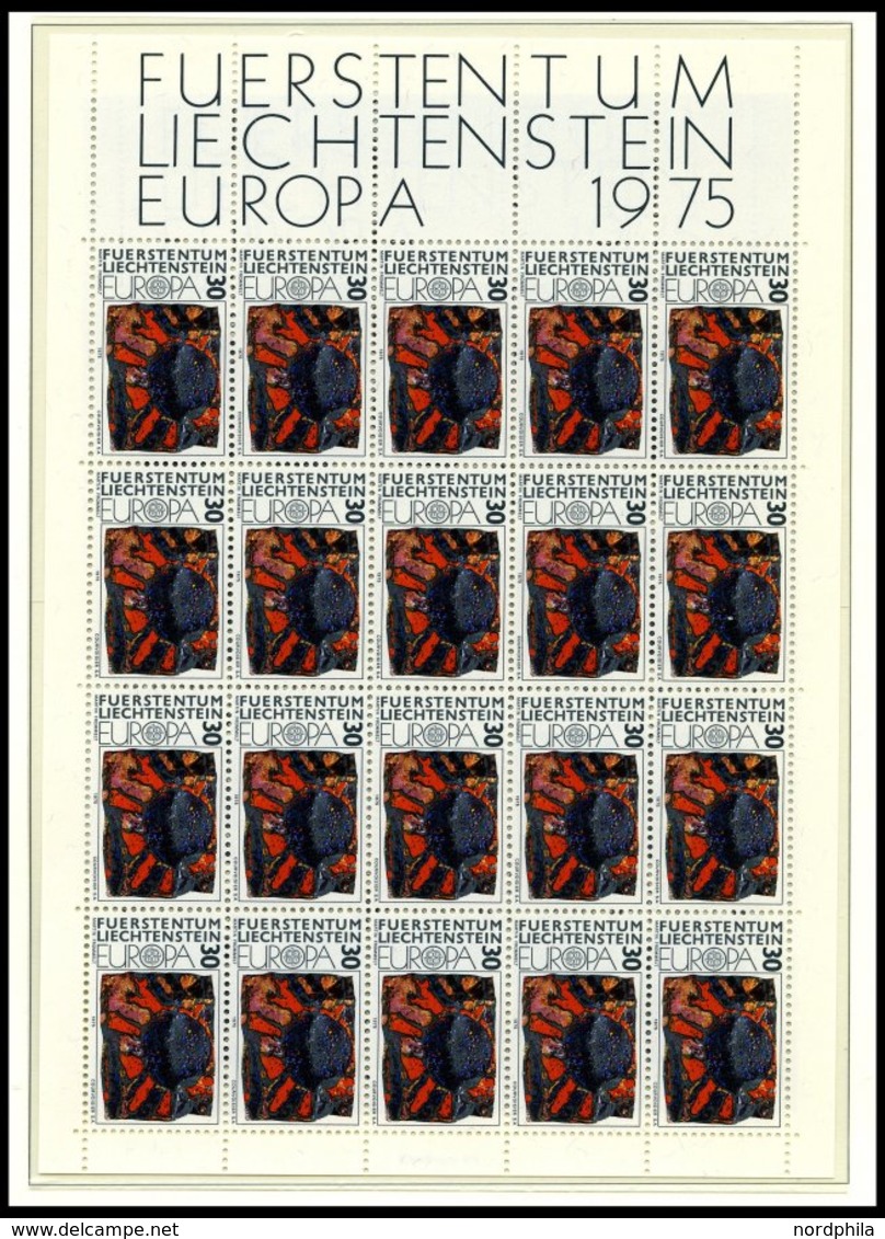 EUROPA UNION **, 1975, Gemälde, kompletter Jahrgang, mit fast allen Kleinbogen, Pracht