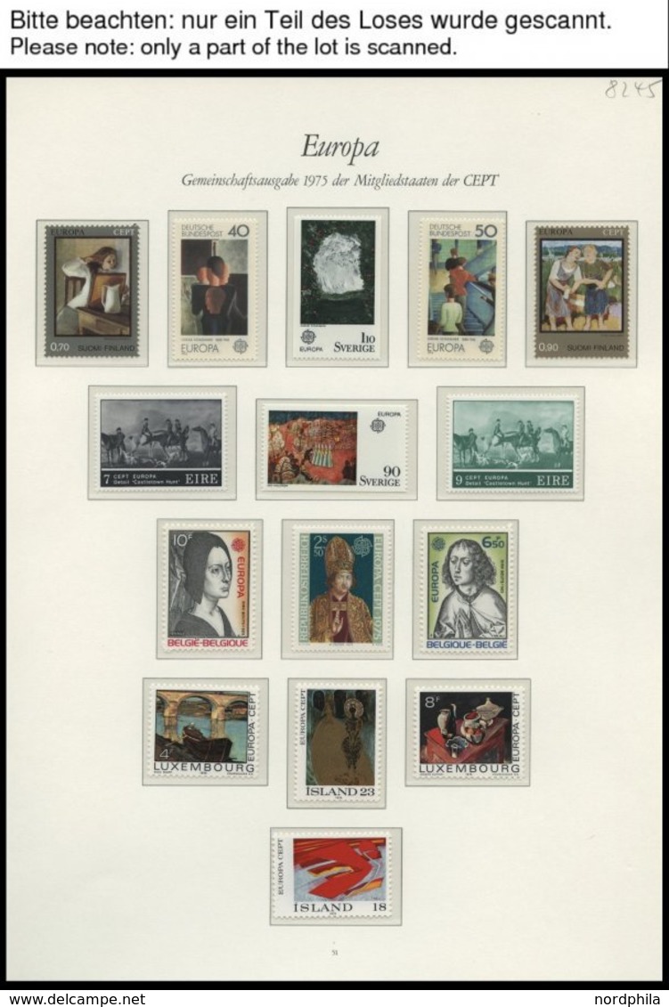 EUROPA UNION **, 1975, Gemälde, Kompletter Jahrgang, Pracht, Mi. 155.10 - Collections