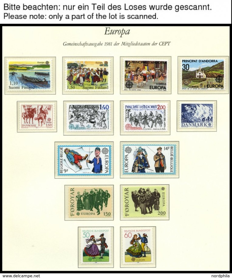 EUROPA UNION **, 1981, Folklore, Kompletter Jahrgang, Pracht, Mi. 102.60 - Collections