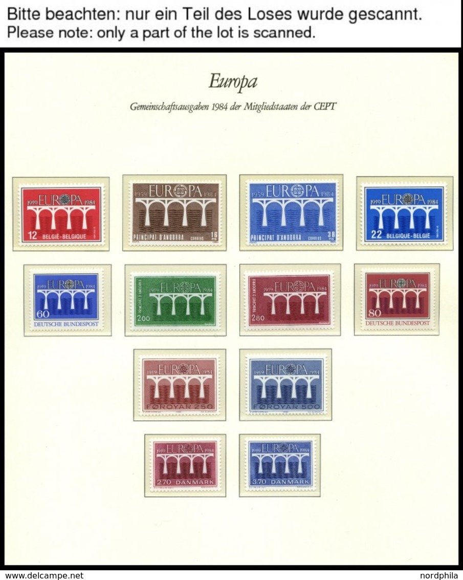 EUROPA UNION **, 1984, Brücke, Kompletter Jahrgang Mit Markenheftchen Griechenland Und Schweden, Pracht, Mi. 206.40 - Verzamelingen