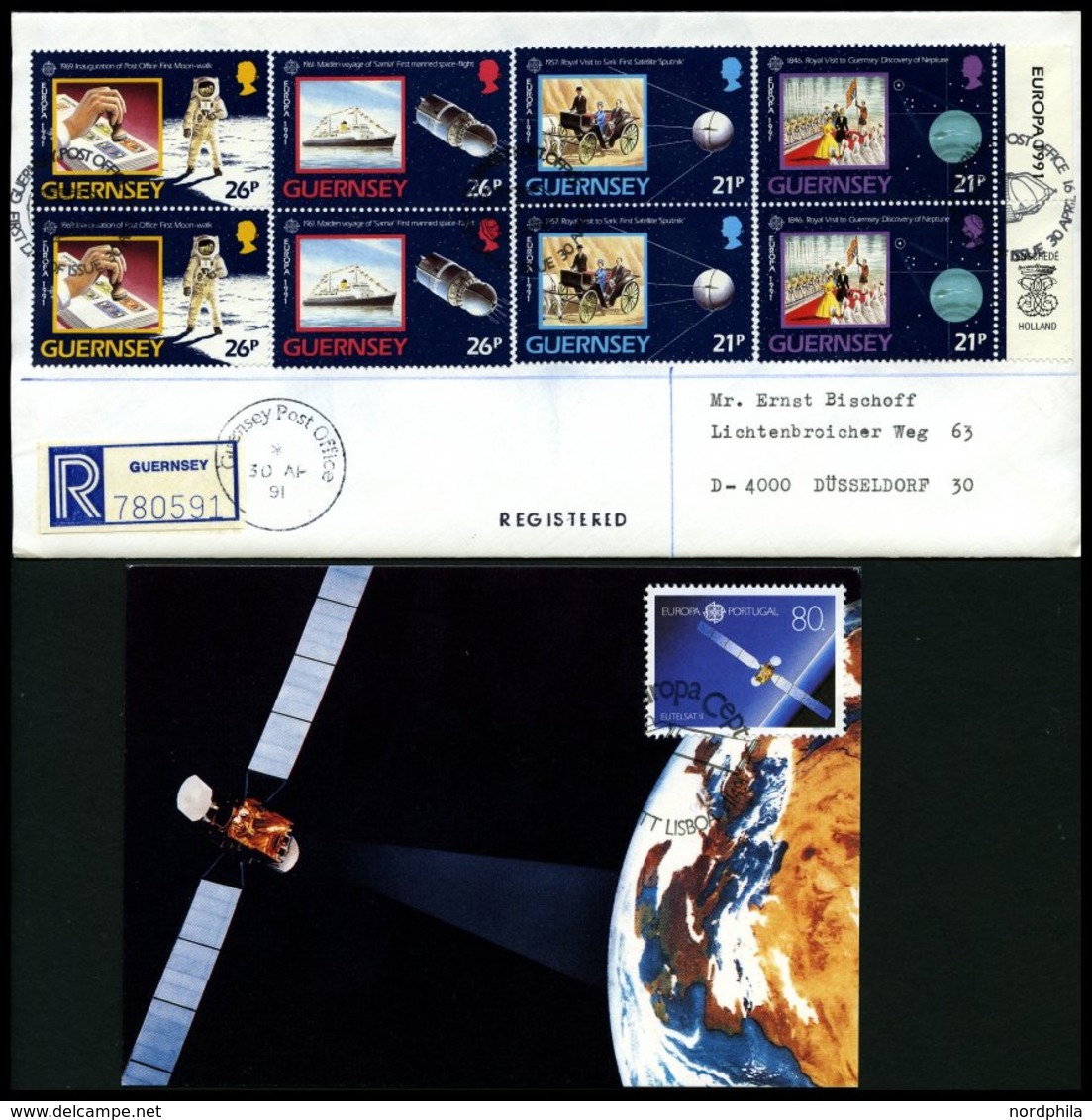 EUROPA UNION O,Brief , 1991, Weltraumfahrt, überkompletter Jahrgang, Dabei Belege Mit Ersttagsstempeln, Markenheftchen U - Verzamelingen