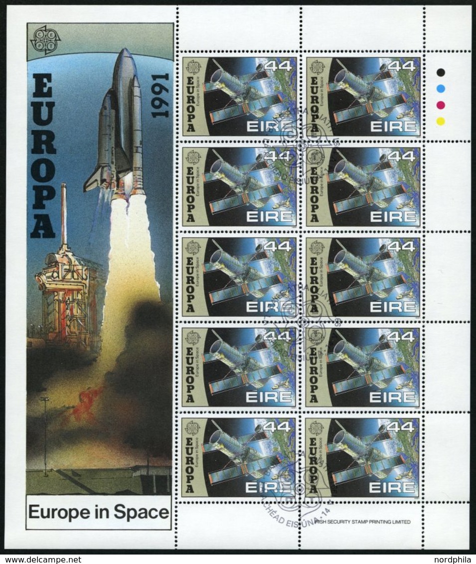EUROPA UNION KB O, 1991, Weltraumfahrt, 11 Verschiedene Kleinbogensätze, U.a. Mit Irland, Pracht, Mi. 520.- - Verzamelingen
