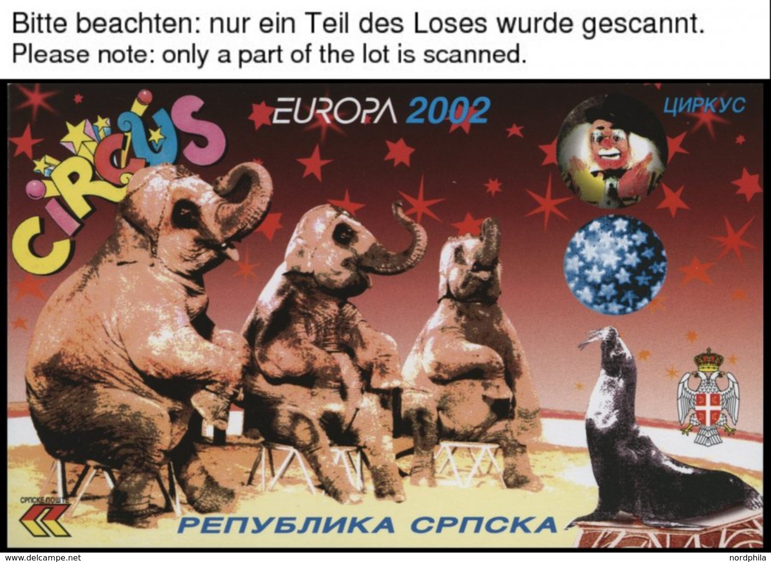 EUROPA UNION MH O, 2002, Zirkus, 11 Verschiedene Markenheftchen, Pracht, Mi. (143.-) - Verzamelingen