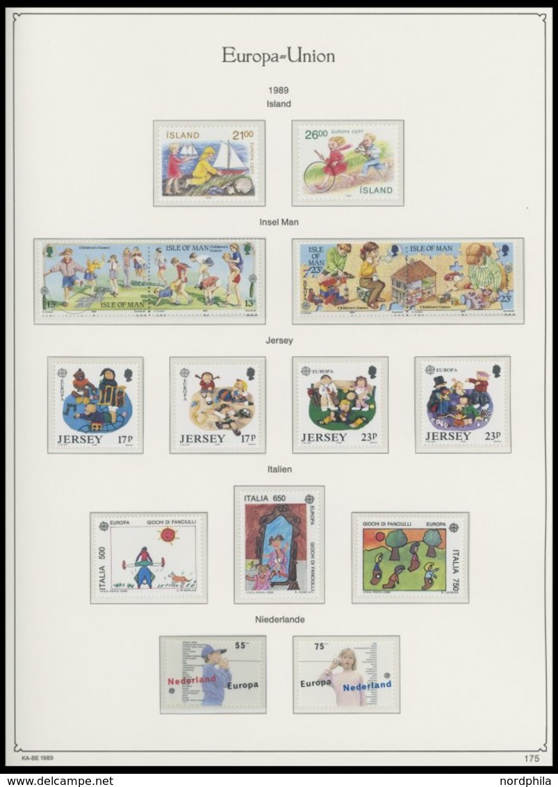 EUROPA UNION **, komplette postfrische Sammlung Gemeinschaftsausgaben von 1956-88 ohne Andorra 1972 in 3 KA-BE Falzlosal