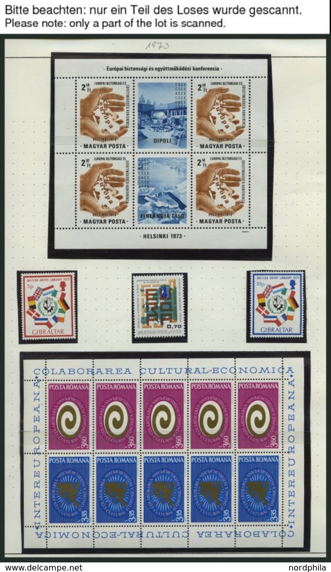 EUROPA UNION **, Sammlungsteil Sympathie- Und Mitläuferausgaben Von 1966-75, Mit Kleinbogen Und Blocks, Pracht, Mi. 330. - Verzamelingen