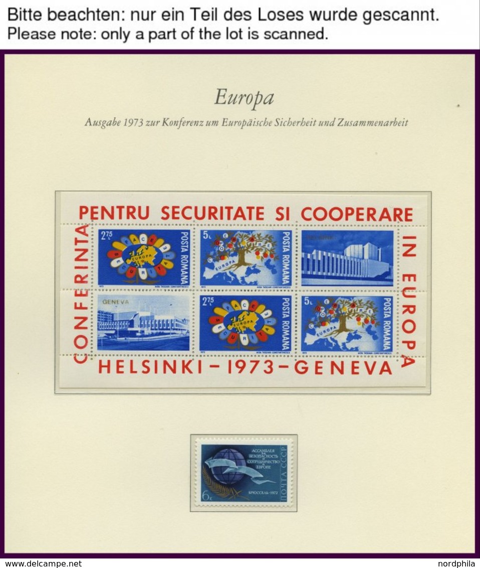 EUROPA UNION **, Postfrische Sammlung KSZE Von 1973-83 Auf Borek Falzlosseiten, Mit Bulgarien Bl. 106, Rumänien Bl. 125  - Verzamelingen