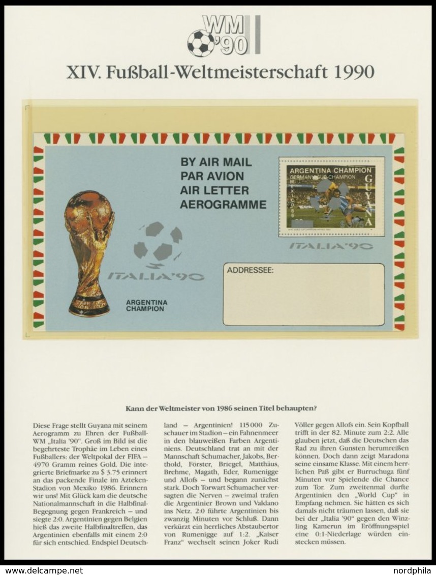 SPORT **,Brief , XIV. Fußball-Weltmeisterschaft 1990 Im Borek Spezialalbum, Mit Blocks, Einzelmarken, Kleinbogen Etc., P - Andere & Zonder Classificatie