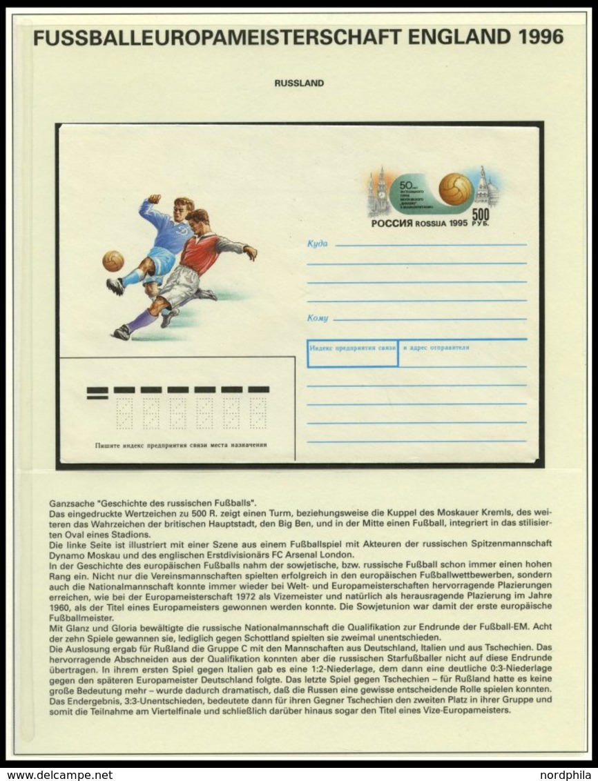 SPORT **,Brief , Fußball-Europameisterschaft England 1996 Auf Siegerseiten Im Album Mit Blocks, Streifen, Einzelmarken,  - Other & Unclassified