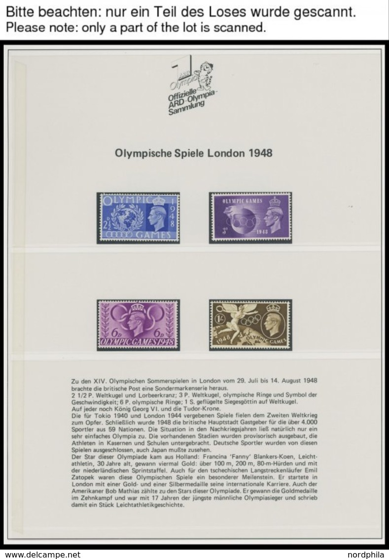 SPORT **,Brief,o , Offizielle ARD-Olympia-Sammlung 1948-88, Pracht, Damaliger Anschaffungswert: DM 195.- - Andere & Zonder Classificatie