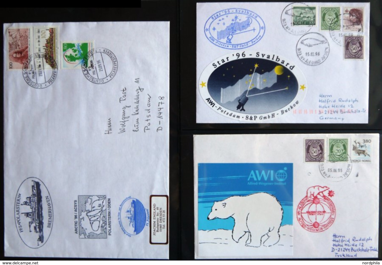 ARKTIS 1993-97, Arktis Expedition, 43 Verschiedene Belege, Pracht - Autres & Non Classés