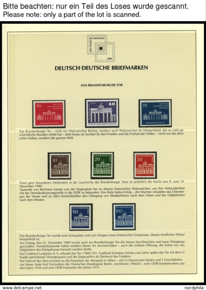 SONSTIGE MOTIVE **,Brief,o , Deutsch-Deutsche Briefmarken Auf Siegerseiten Im Album Und Einem Leitzordner Mit Einzelmark - Zonder Classificatie