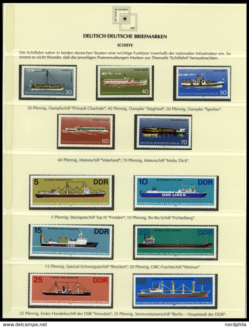 SONSTIGE MOTIVE **,Brief,o , Deutsch-Deutsche Briefmarken Auf Siegerseiten Im Album Und Einem Leitzordner Mit Einzelmark - Zonder Classificatie