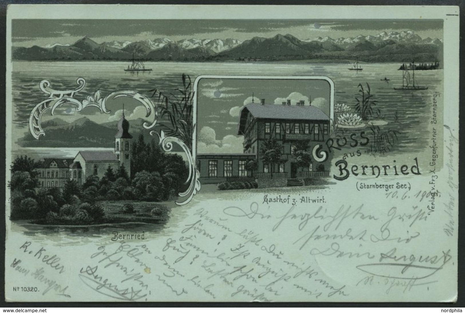 DEUTSCHLAND ETC. BERNRIED (Starnbergersee), Gruss Aus.. Karte Von 1900, Gebraucht - Andere & Zonder Classificatie