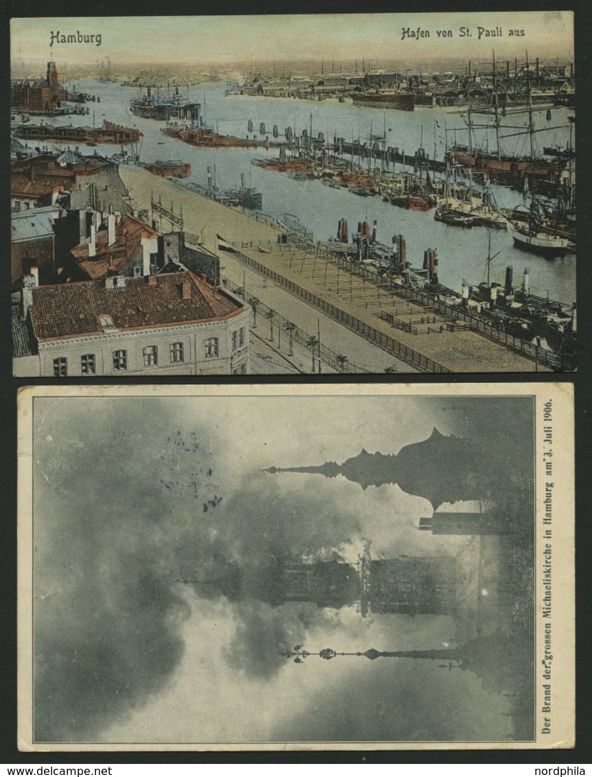 DEUTSCHLAND ETC. HAMBURG, Meist Hafen, 5 Verschiedene Karten, Dabei Eine Gruss Aus.. Von 1897, (kleine Mängel), Sonst Pr - Other & Unclassified