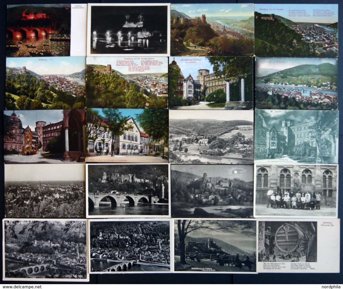 DEUTSCHLAND ETC. HEIDELBERG, 40 Verschiedene Ansichtskarten - Other & Unclassified