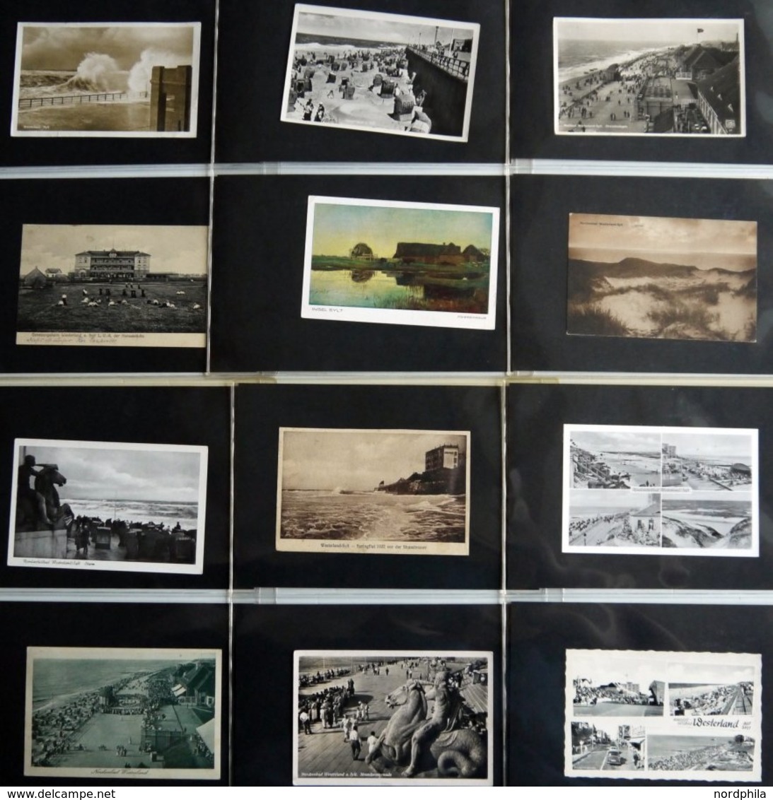 DEUTSCHLAND ETC. SYLT, Sammlung Von 67 Verschiedenen Ansichtskarten Im Briefalbum, Dabei Farbige Und Gruß Aus-Karten - Other & Unclassified