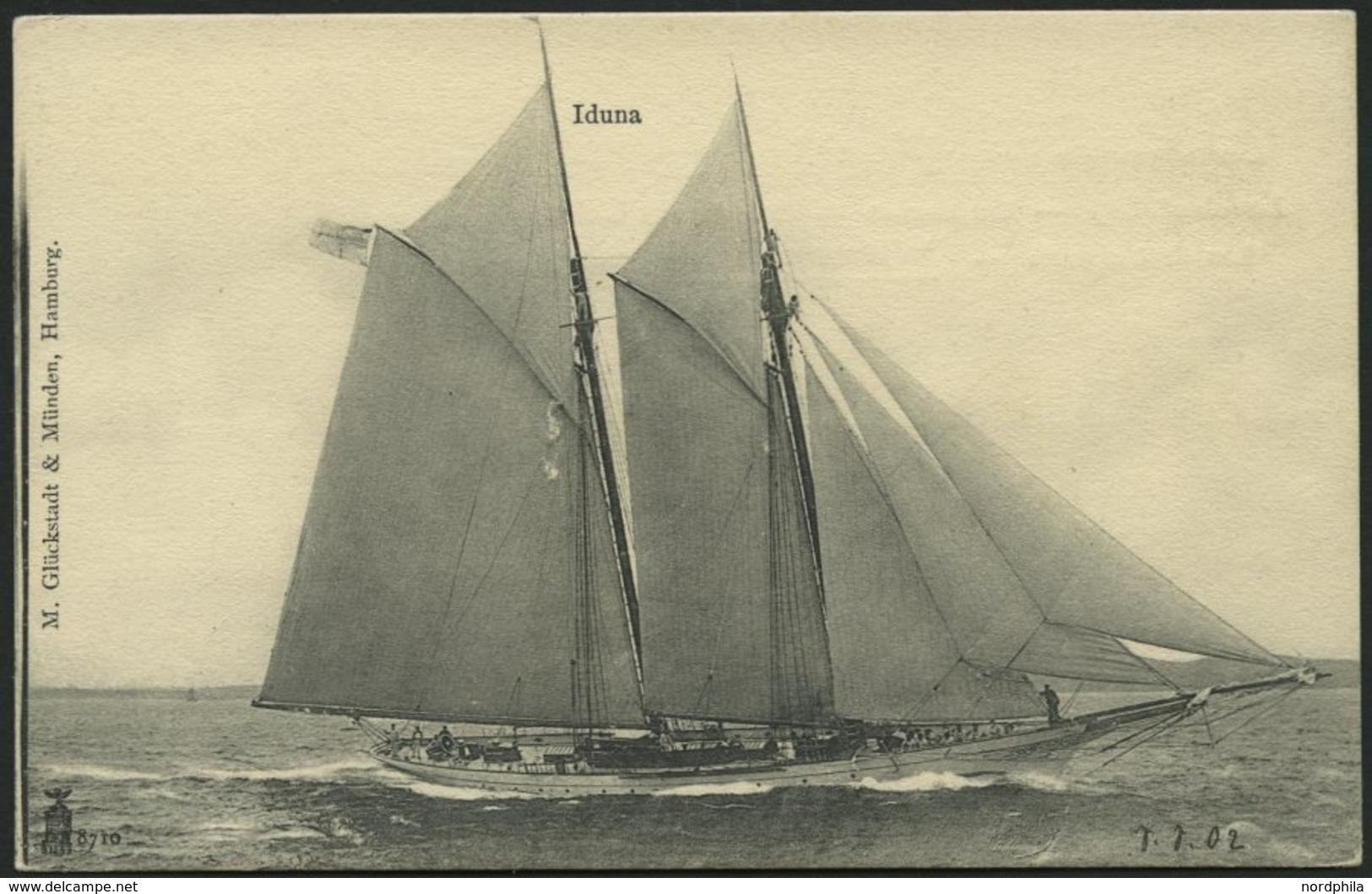 ALTE POSTKARTEN - SCHIFFE KAISERL. MARINE BIS 1918 Yacht Iduna, Ungebrauchte Karte Von 1902 - Warships