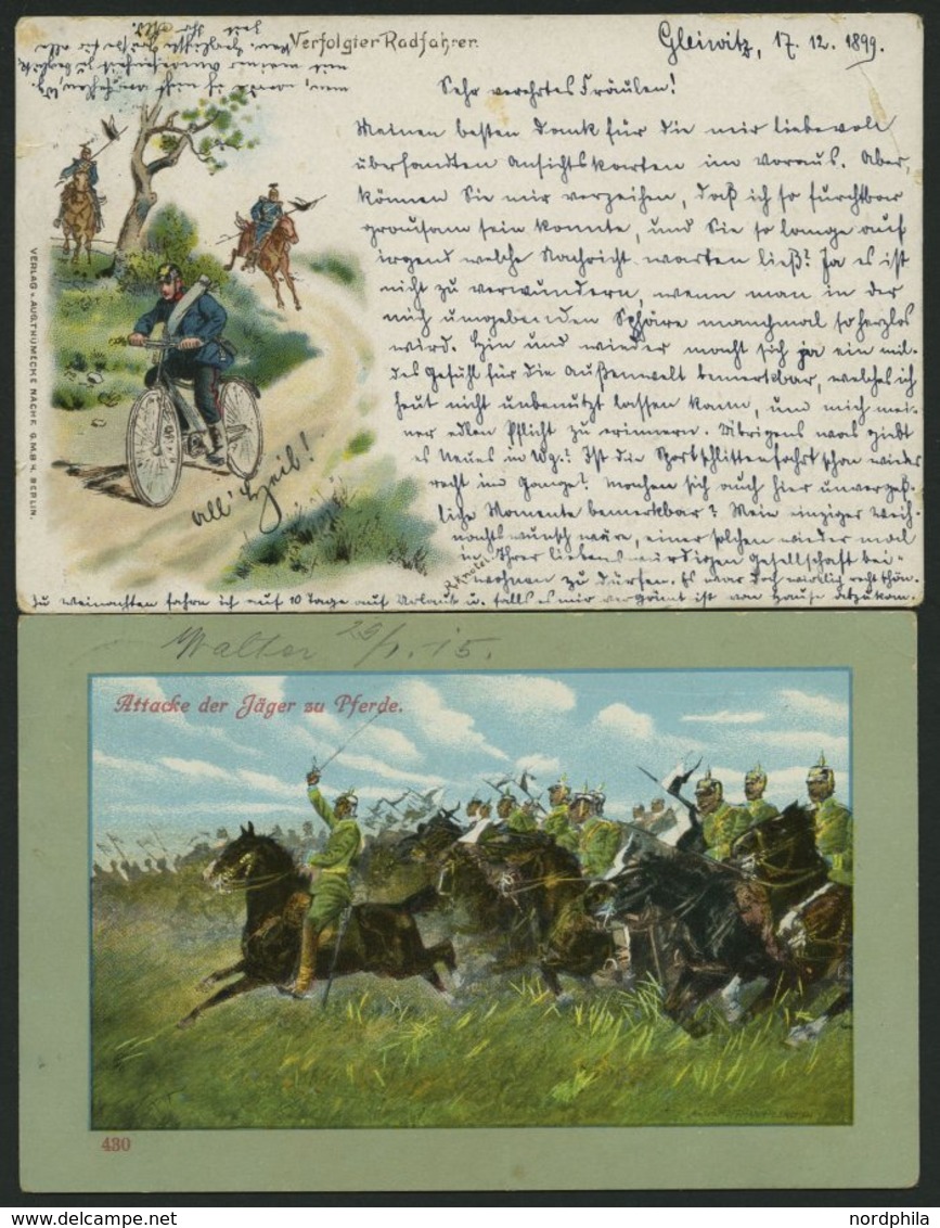 ALTE POSTKARTEN - VARIA PFERDE, 2 Verschiedene Karten Von 1899/1915, Gebraucht - Other & Unclassified