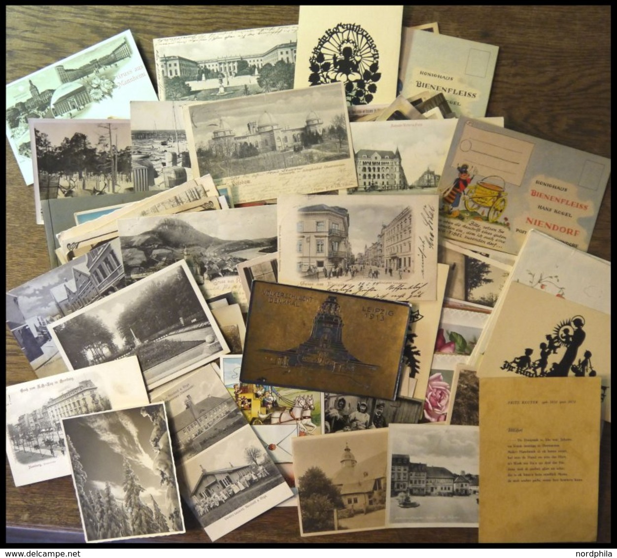 ALTE POSTKARTEN - SAMMLUNGEN, LOTS Ca. 1910-45, Partie Von Ca. 150 Verschiedenen Alten Ansichtskarten, Dabei Viel Deutsc - Unclassified