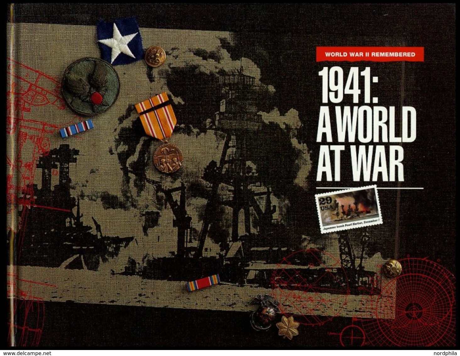 PHIL. LITERATUR 1941: A World AT War - World War II Remembred, James A. Michener, Texas Center, 40 Seiten, Gebunden - Filatelia E Historia De Correos