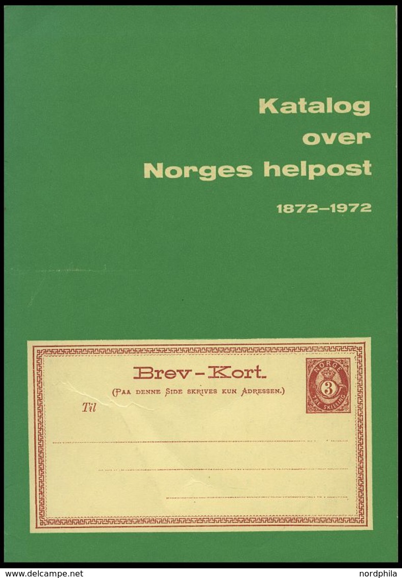 PHIL. LITERATUR Katalog Over Norges Helpost 1872-1972, 1971, Oslo Filatelistklubb, 79 Seiten, In Norwegisch Und Englisch - Filatelie En Postgeschiedenis