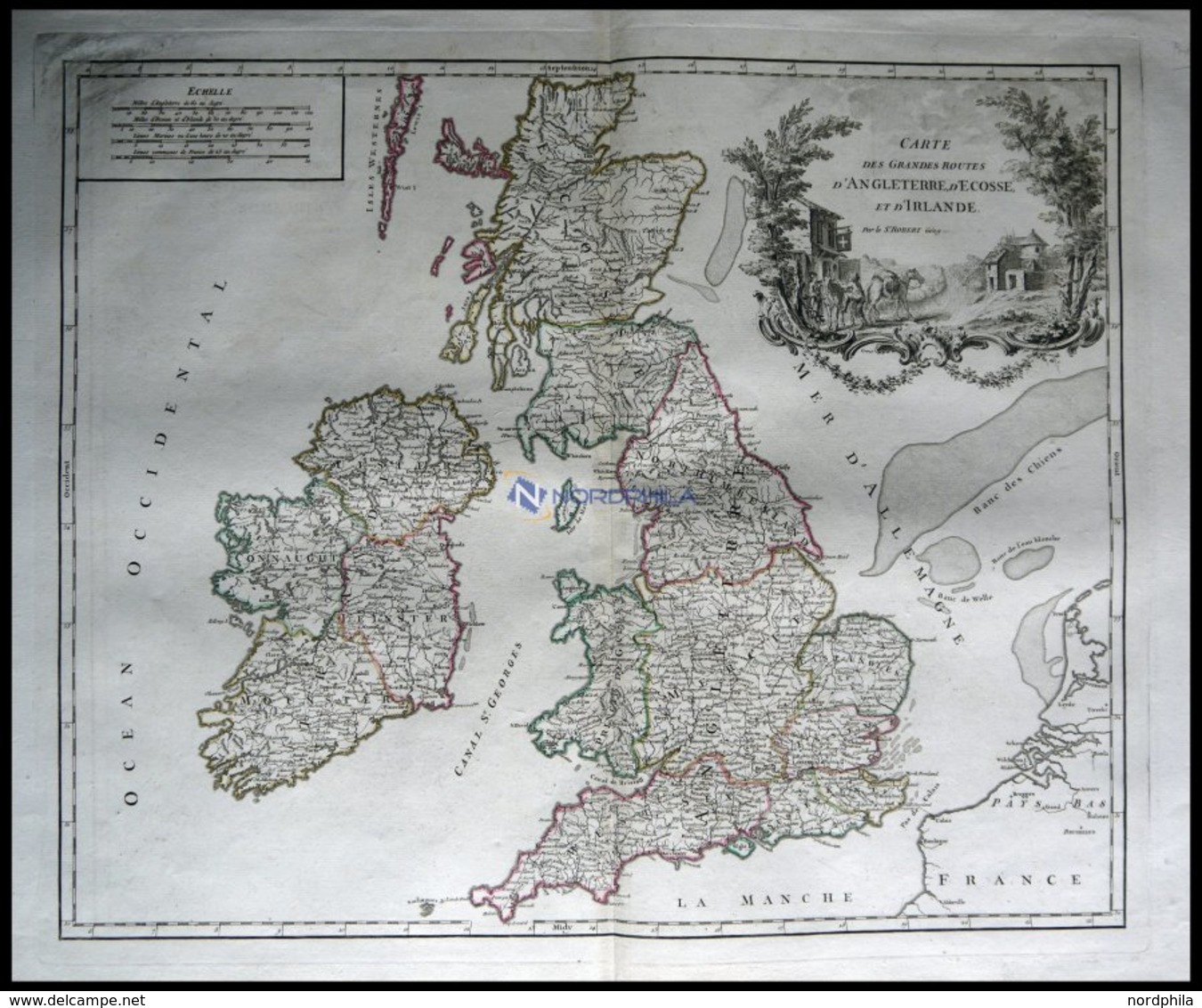 Postroutenkarte Von Großbritannien Und Irland, Carte Des Grandes Routes - Altri & Non Classificati