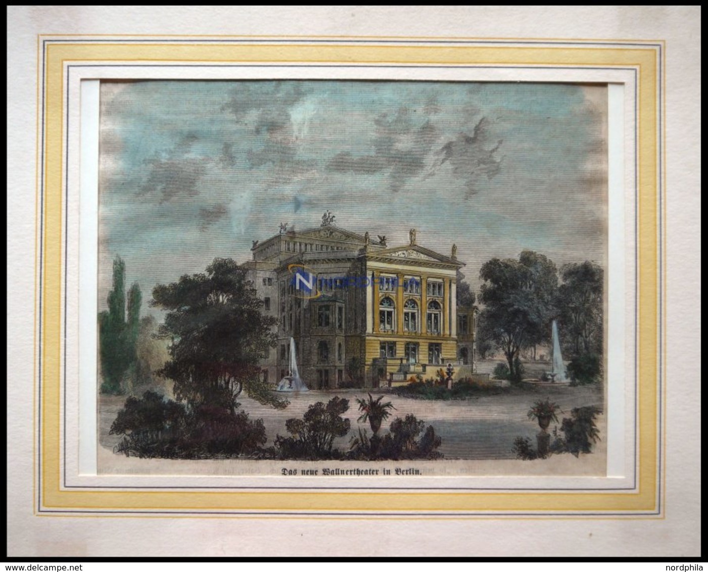 BERLIN: Das Wallnerttheater, Kolorierter Holzstich Um 1880 - Lithografieën