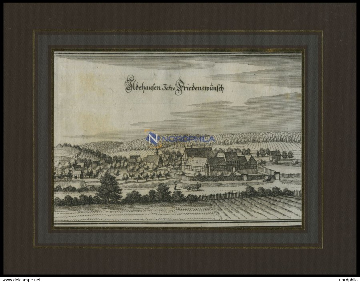 ILDEHAUSEN, Gesamtansicht, Kupferstich Von Merian Um 1645 - Lithografieën