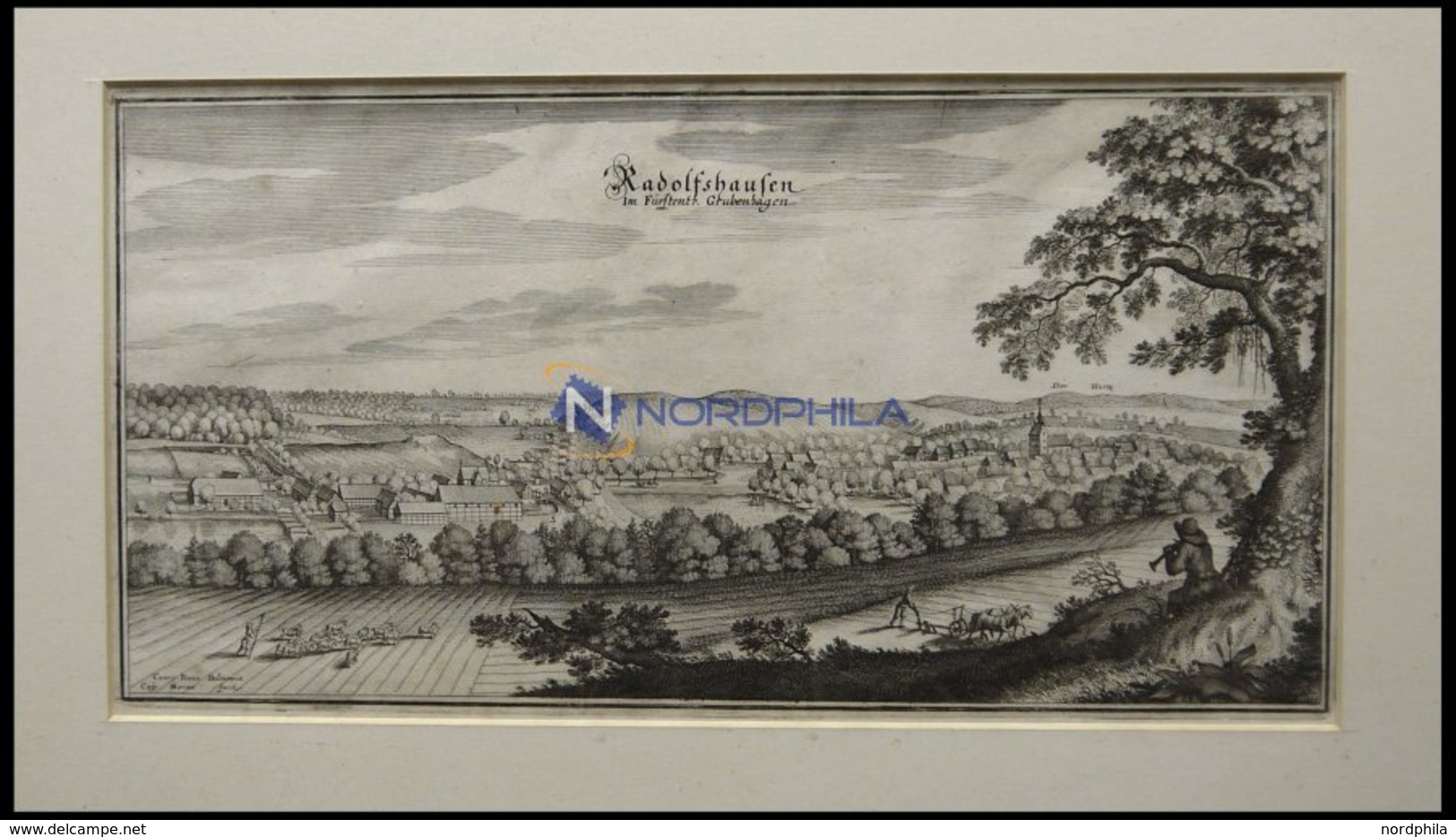 RADOLFSHAUSEN, Gesamtansicht, Kupferstich Von Merian Um 1645 - Lithographies