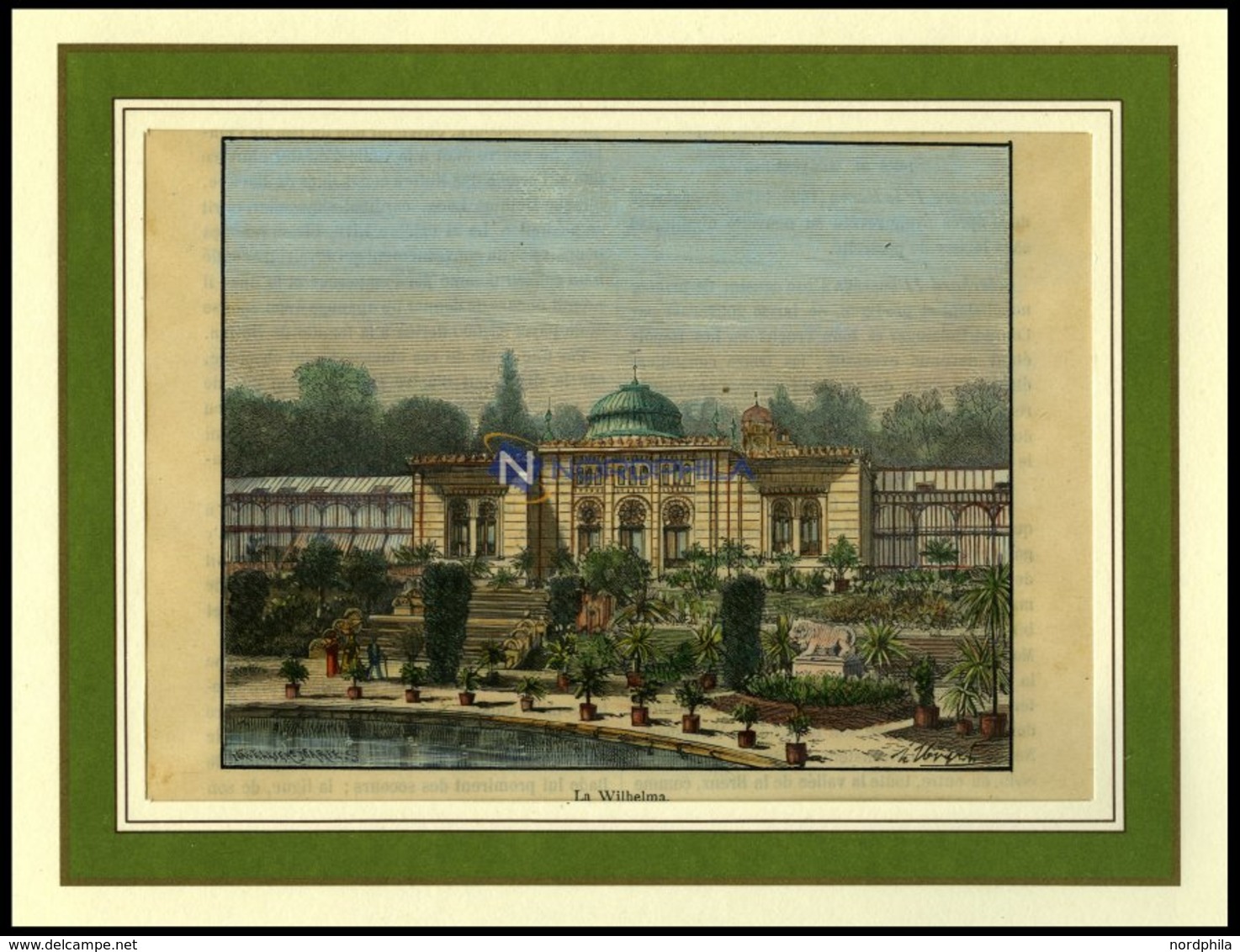 STUTTGART: Die Wilhelma, Kol. Holzstich Von Clerget Um 1880 - Lithographies