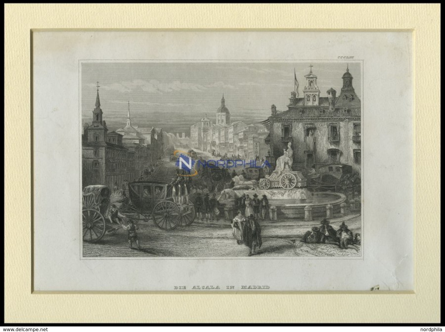 MADRID: Die Algala, Stahlstich Von B.I. Um 1840 - Lithografieën