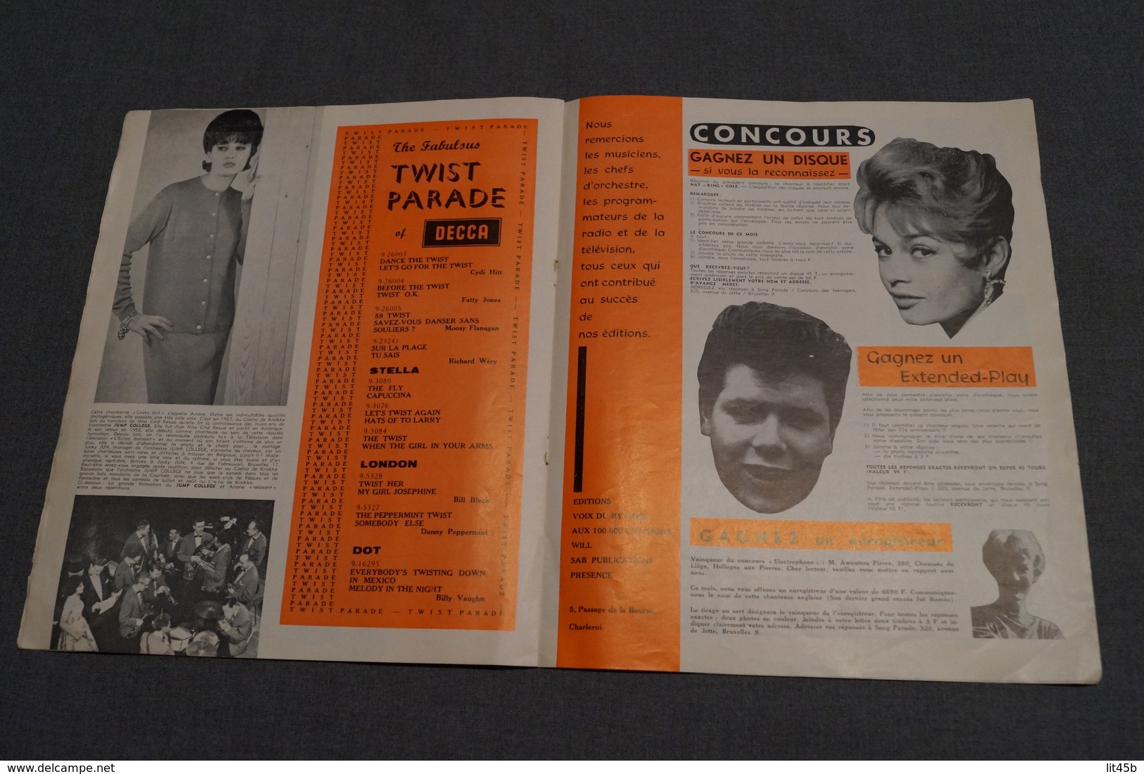 Johnny Halliday,Song Parade Roc N Roll,N° 38 de 1962,complet,nombreuses photos dépoque