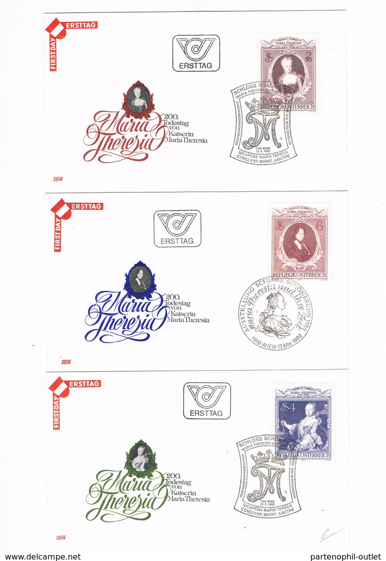 Austria - FDC - 200 Anni Dalla Morte Dell'Imperatrice Maria Teresa D'Austria - 1780/1980 - FDC