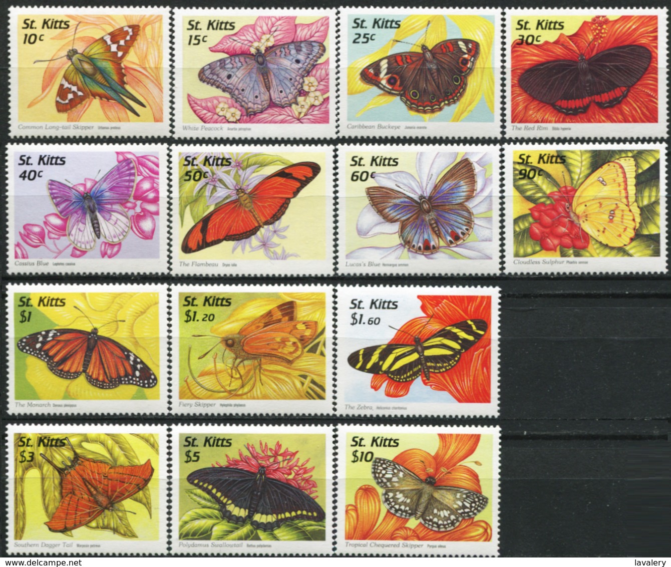 ST. KITTS 1997 Butterflies Insects Fauna MNH - Papillons