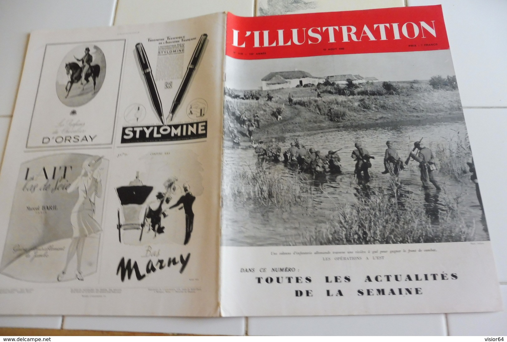 L'ILLUSTRATION 15 AOUT 1942-GUERRE  EGYPTE- PETROLES DU CAUCASE-LE PLATEAU DE L'AUBRAC VILLAGE LAGUIOLE-ARMES DE FRANCE - L'Illustration