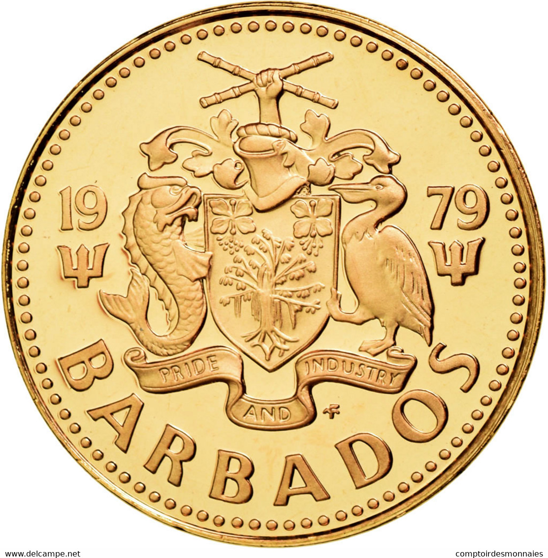 Monnaie, Barbados, Cent, 1979, Franklin Mint, FDC, Bronze, KM:10 - Barbados (Barbuda)