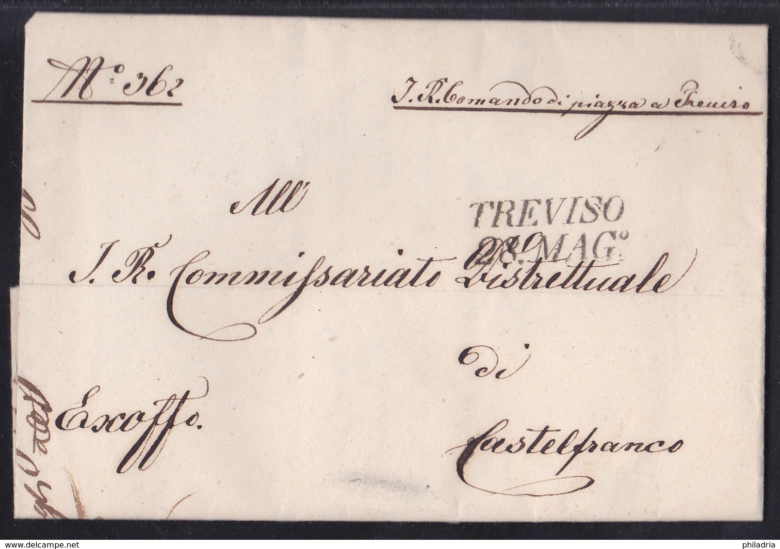 TREVISO, Complete Prephilatelic Letter, 1844 - ...-1850 Voorfilatelie